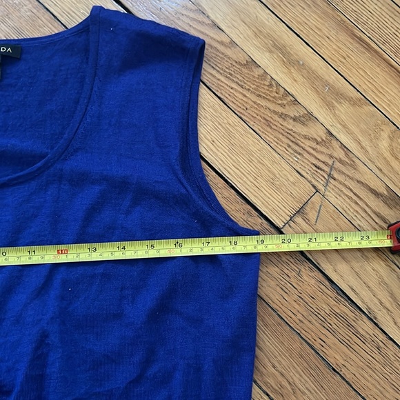 Wool Silk Blend Tank Top in Royal Blue - Picture 2 of 5